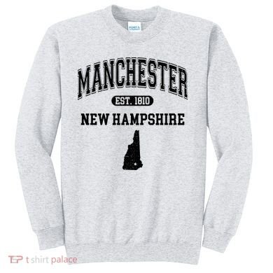 Manchester New Hampshire Est 1810 Varsity Sweatshirt