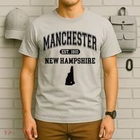 Manchester New Hampshire Est 1810 Varsity T-Shirt thumb 6