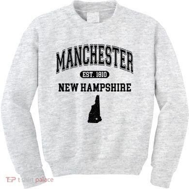 Manchester New Hampshire Est 1810 Varsity Kids Sweatshirt