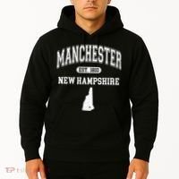 Manchester New Hampshire Est 1810 Varsity Hoodie thumb 2