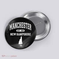 Manchester New Hampshire Est 1810 Varsity Button thumb 0