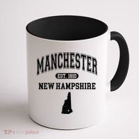 Manchester New Hampshire Est 1810 Varsity Coffee Mug thumb 1
