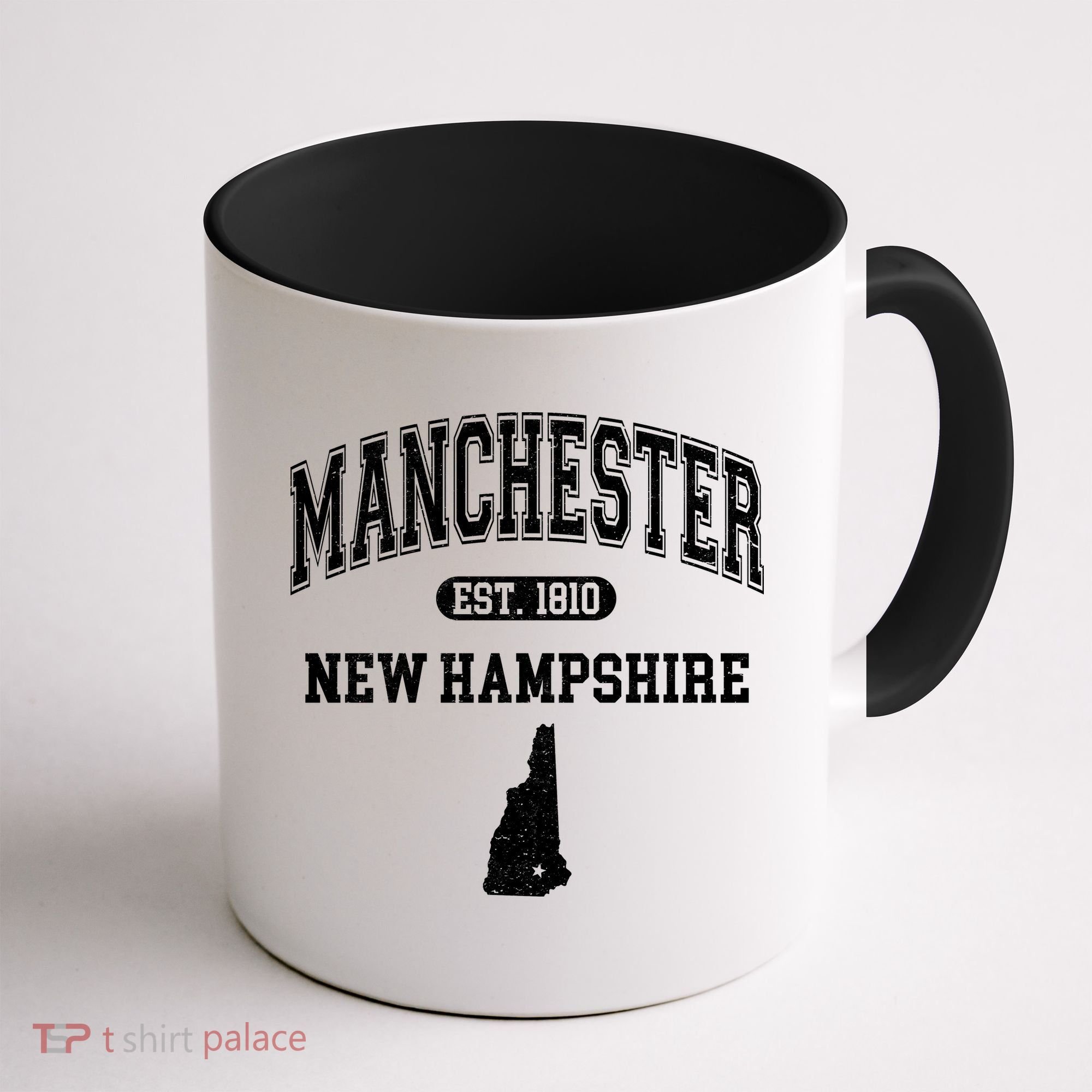 Manchester New Hampshire Est 1810 Varsity Coffee Mug