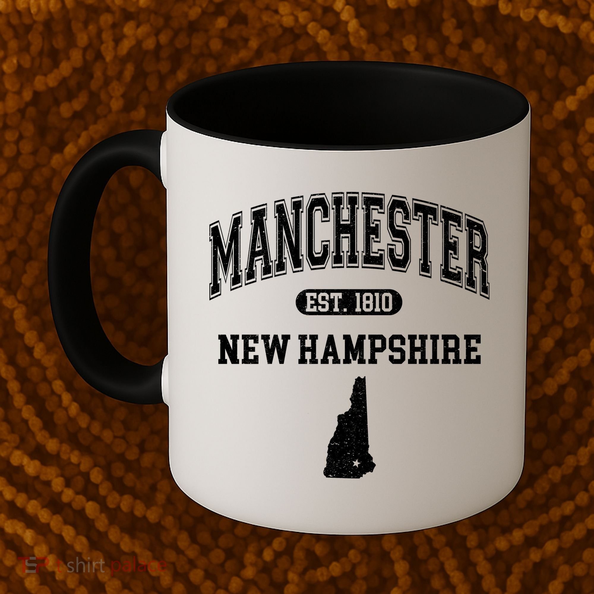 Manchester New Hampshire Est 1810 Varsity Coffee Mug