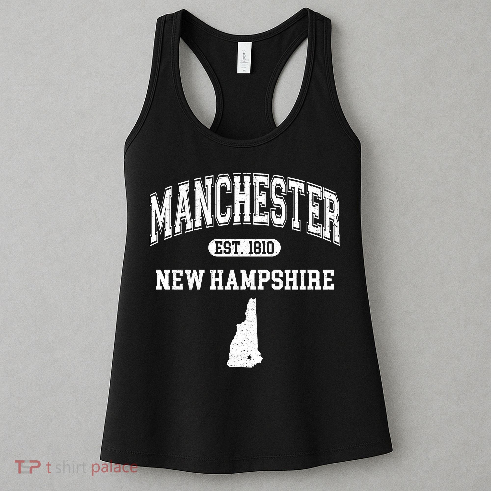 Manchester New Hampshire Est 1810 Varsity Women's Tank Top