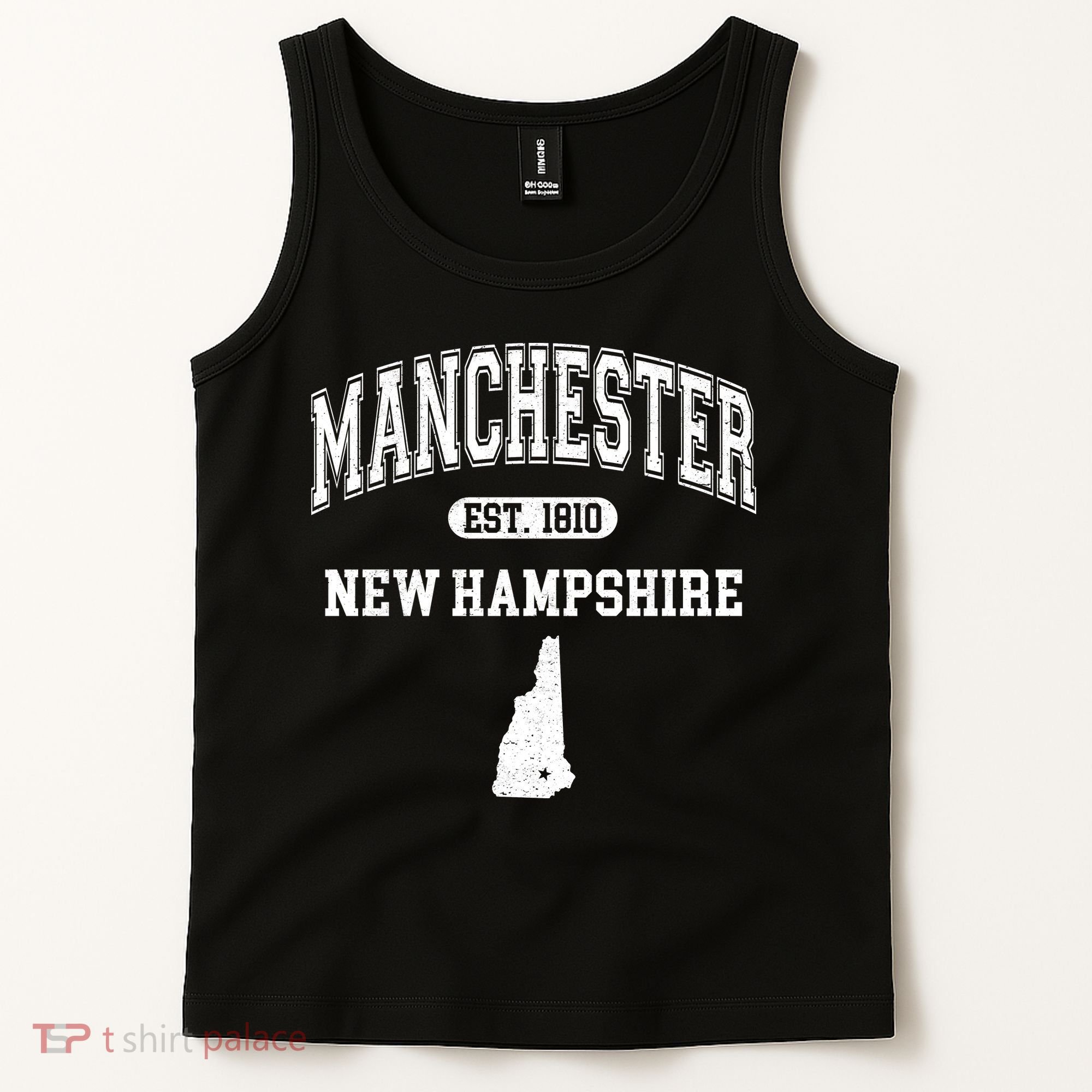 Manchester New Hampshire Est 1810 Varsity Tank Top