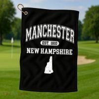 Manchester New Hampshire Est 1810 Varsity Golf Towel thumb 1