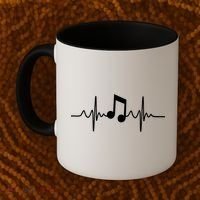 Music Note Heartbeat Pulse Coffee Mug thumb 2