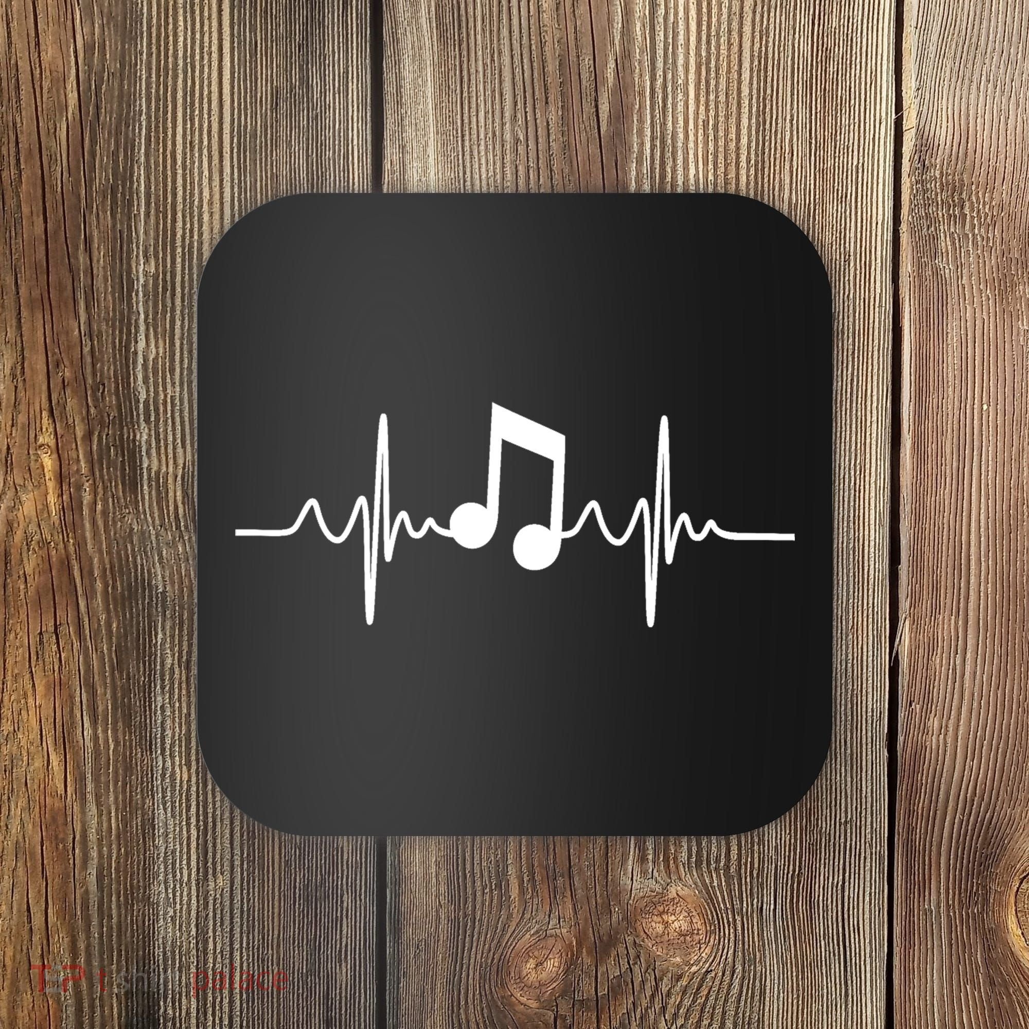 Music Note Heartbeat Pulse Coaster