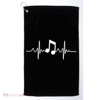 Music Note Heartbeat Pulse Golf Towel