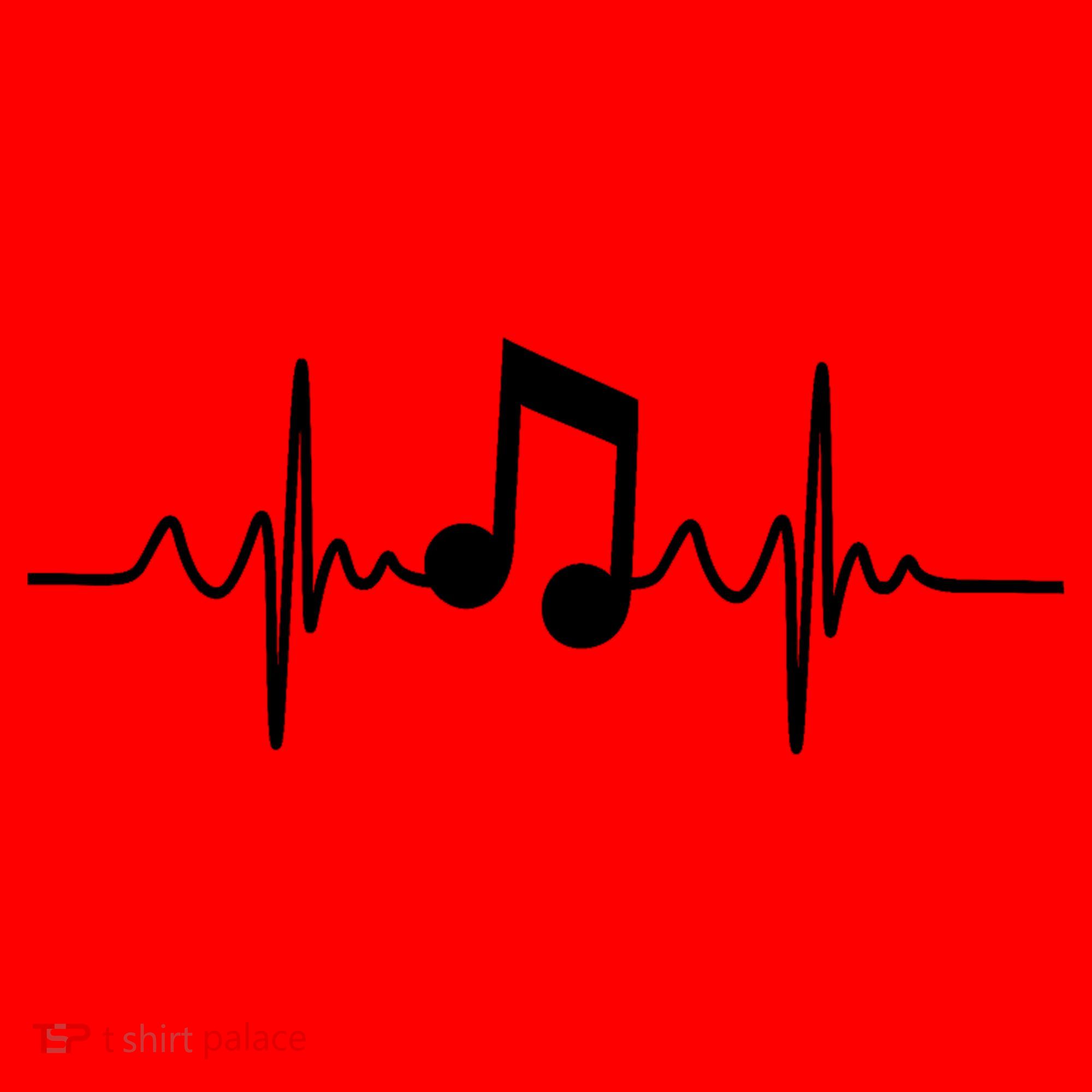 Music Note Heartbeat Pulse Santa Hat