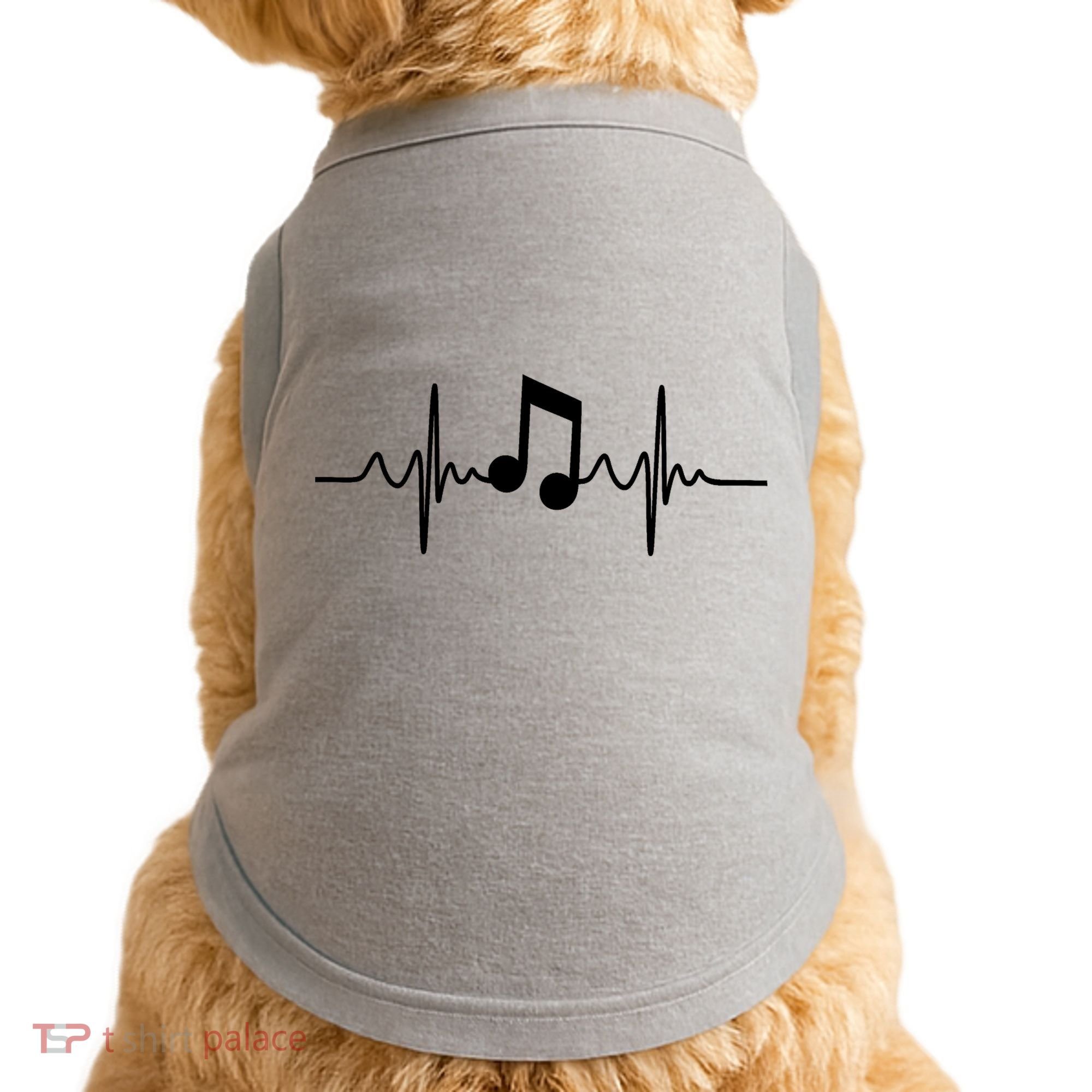 Music Note Heartbeat Pulse Doggie Tank