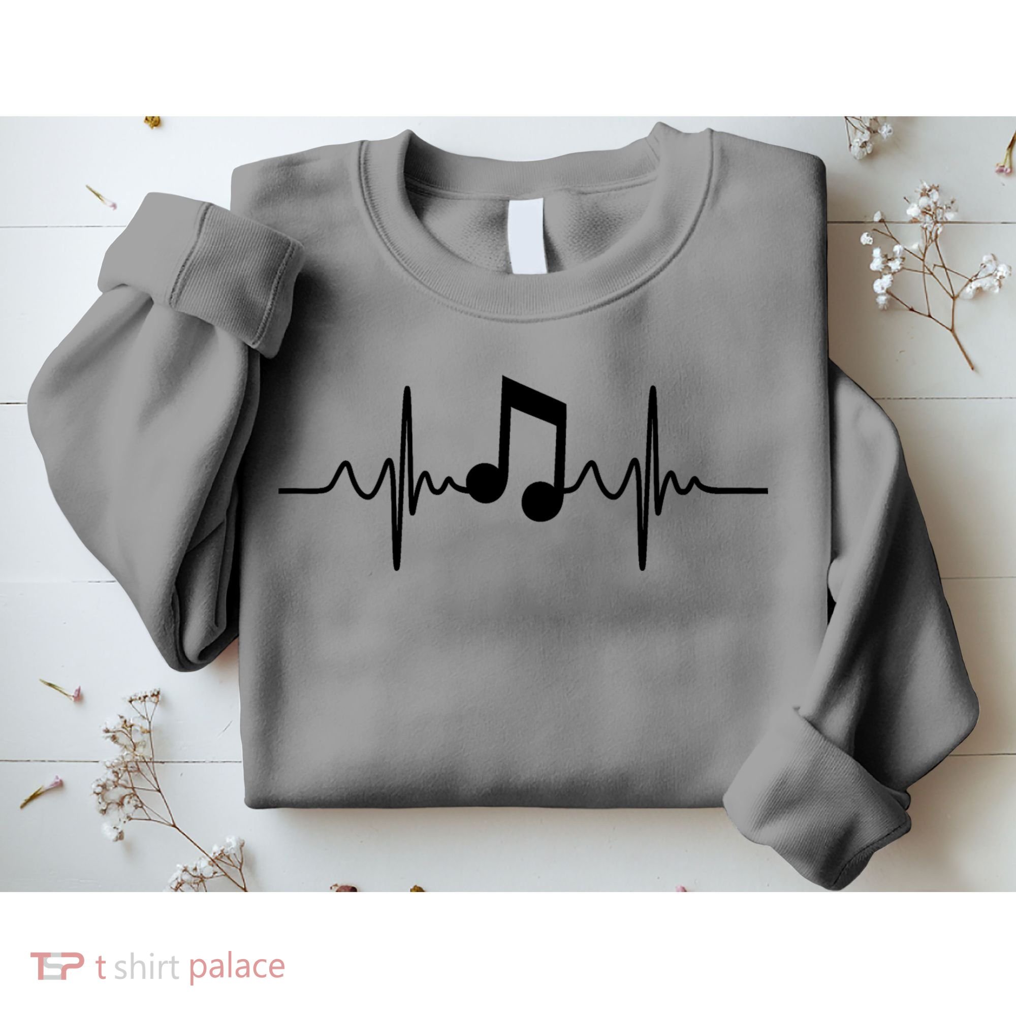 Music Note Heartbeat Pulse Sweatshirt