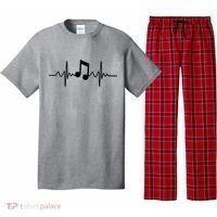 Music Note Heartbeat Pulse Pajama Set thumb 0