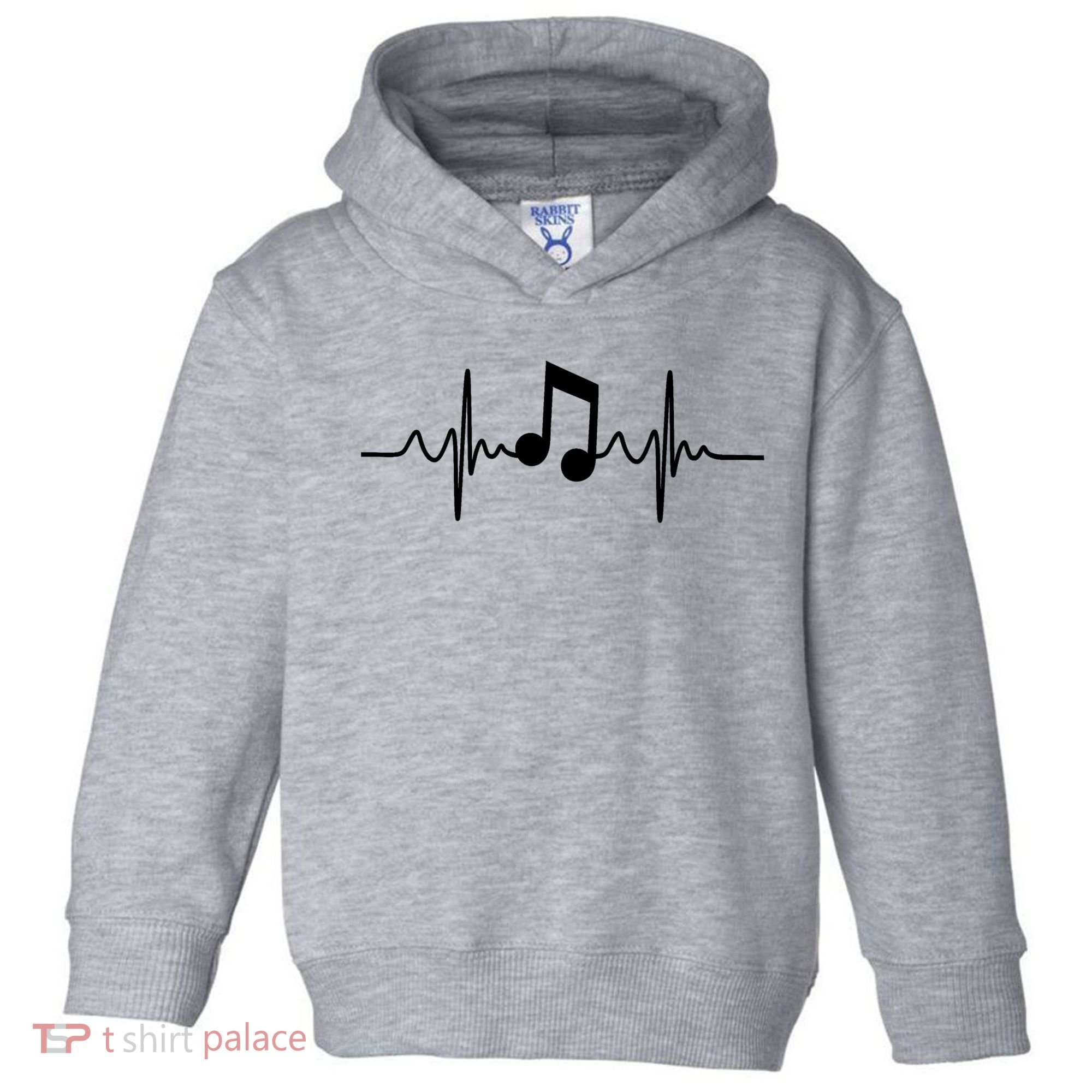 Music Note Heartbeat Pulse Toddler Hoodie