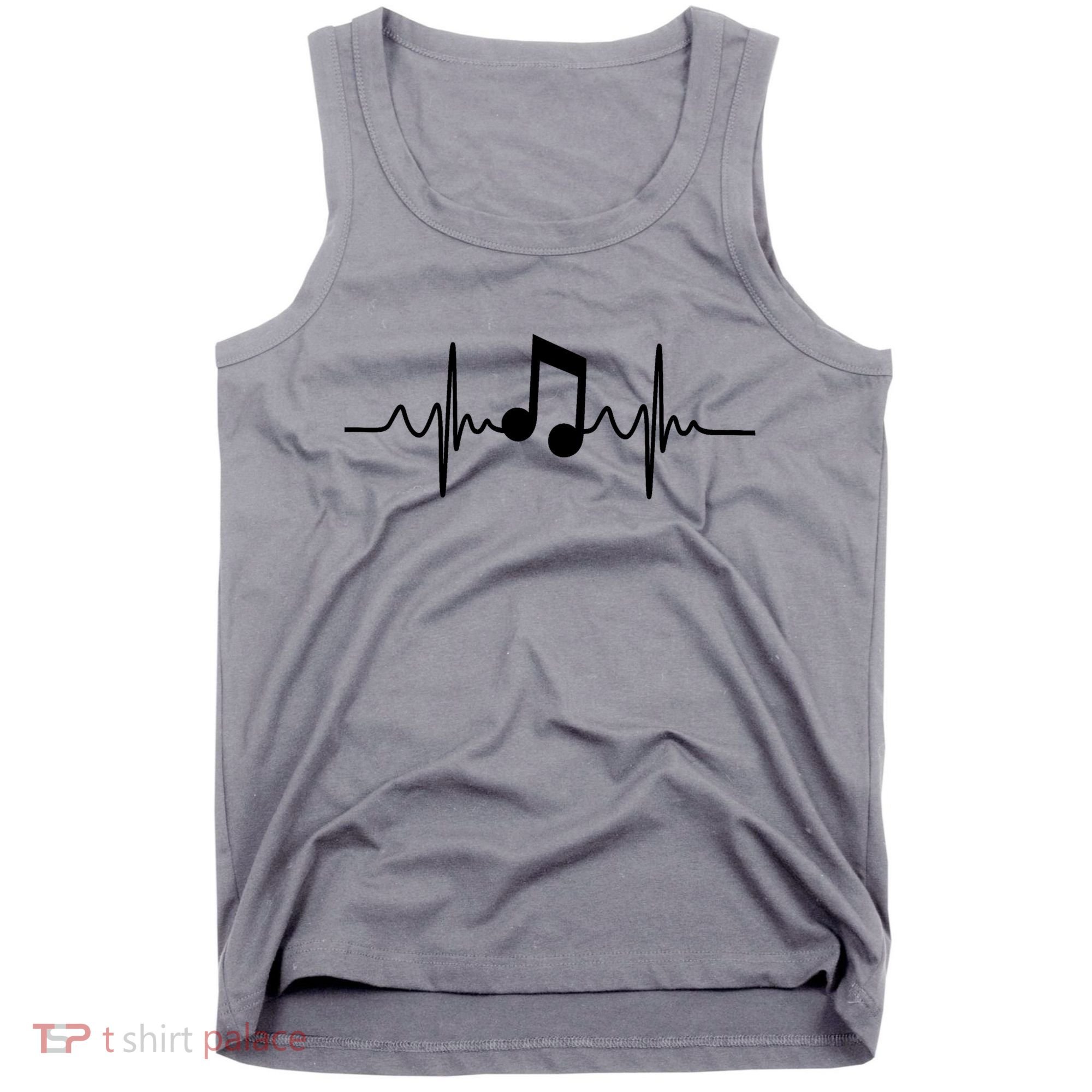 Music Note Heartbeat Pulse Tank Top