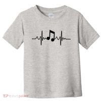 Music Note Heartbeat Pulse Toddler T-Shirt thumb 0