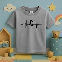 Music Note Heartbeat Pulse Toddler T-Shirt thumb 3