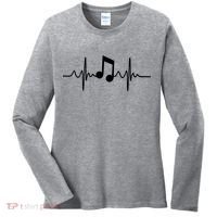 Music Note Heartbeat Pulse Women's Long Sleeve Shirt thumb 0