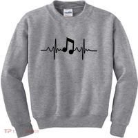 Music Note Heartbeat Pulse Kids Sweatshirt thumb 0