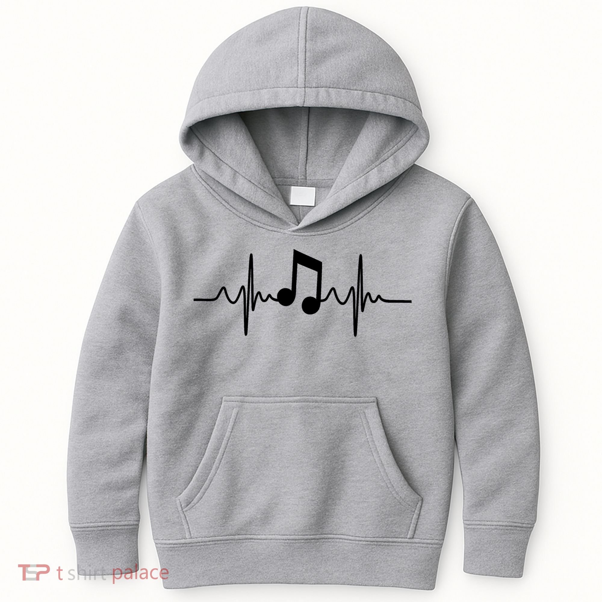 Music Note Heartbeat Pulse Kids Hoodie