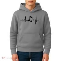 Music Note Heartbeat Pulse Kids Hoodie thumb 4