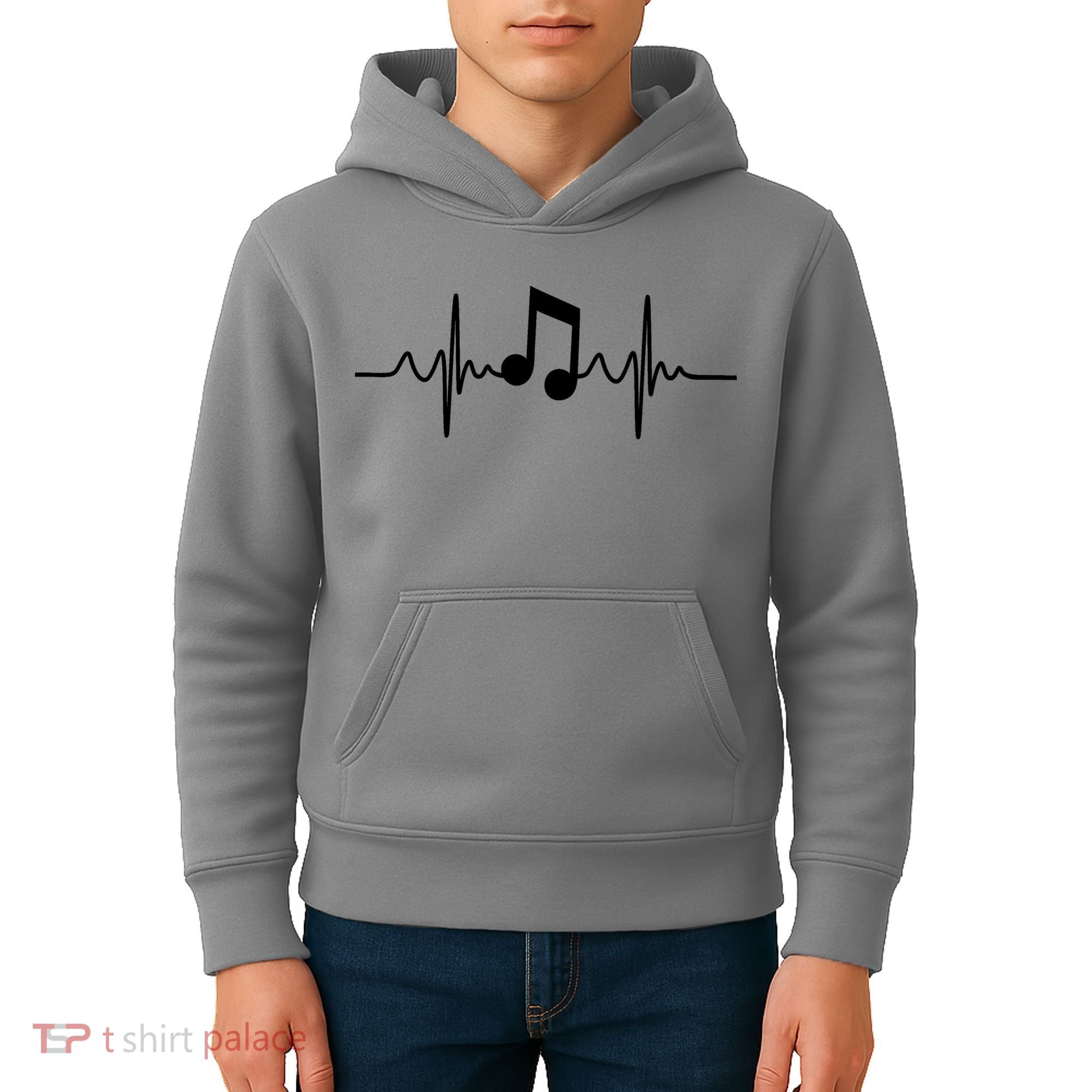 Music Note Heartbeat Pulse Kids Hoodie
