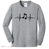 Music Note Heartbeat Pulse Kids Long Sleeve Shirt thumb 0