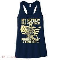 My Nephew Has Your Back Proud Army Uncle Military Family Women's Tank Top thumb 0