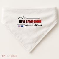 Make New Hampshire Great Again USA-Made Doggie Bandana thumb 0