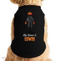 My Name Is Lewis Jack O Lantern Pumpkin Man Doggie Tank thumb 0