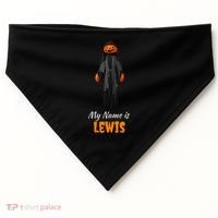 My Name Is Lewis Jack O Lantern Pumpkin Man USA-Made Doggie Bandana thumb 0