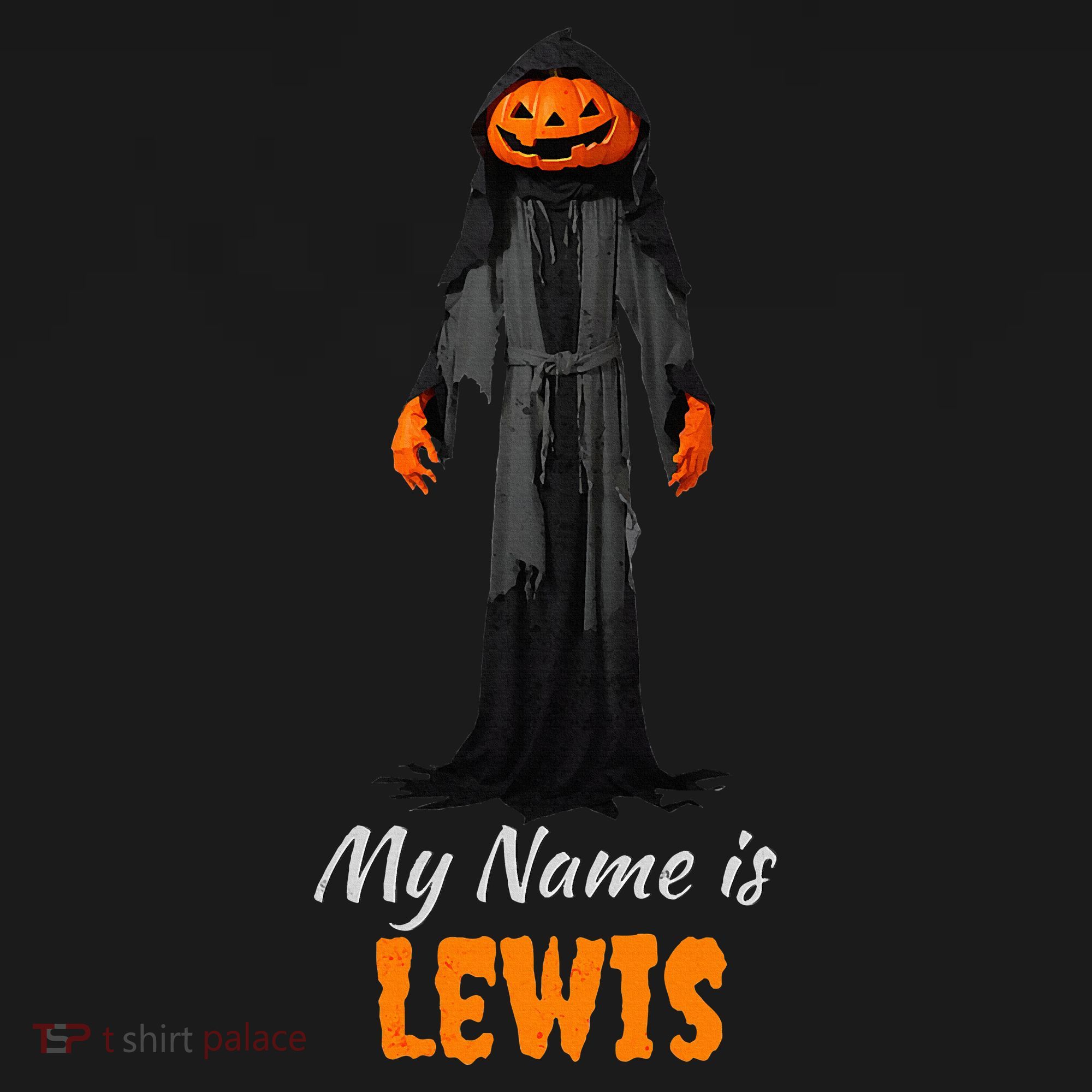 My Name Is Lewis Jack O Lantern Pumpkin Man Backpack