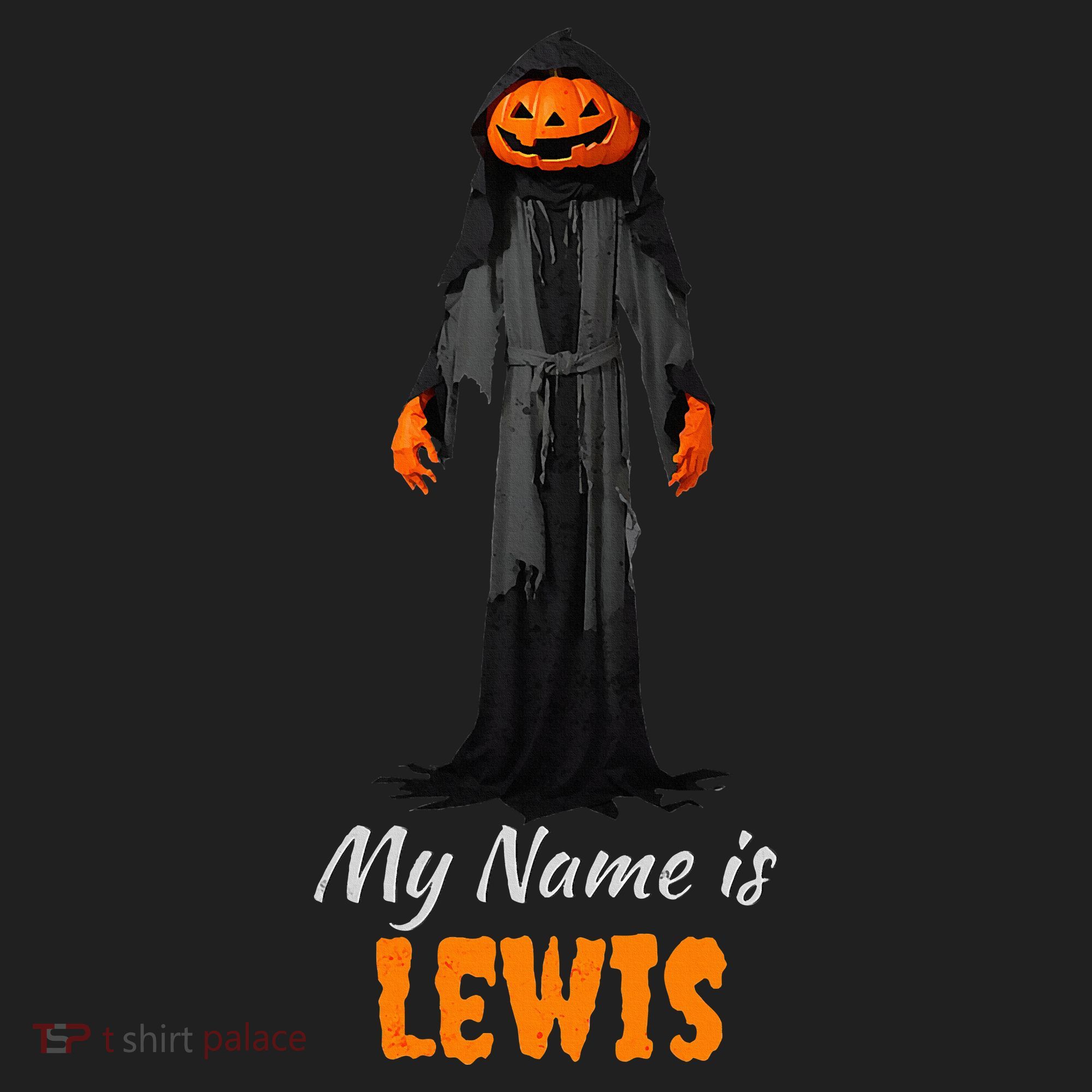 My Name Is Lewis Jack O Lantern Pumpkin Man Hat