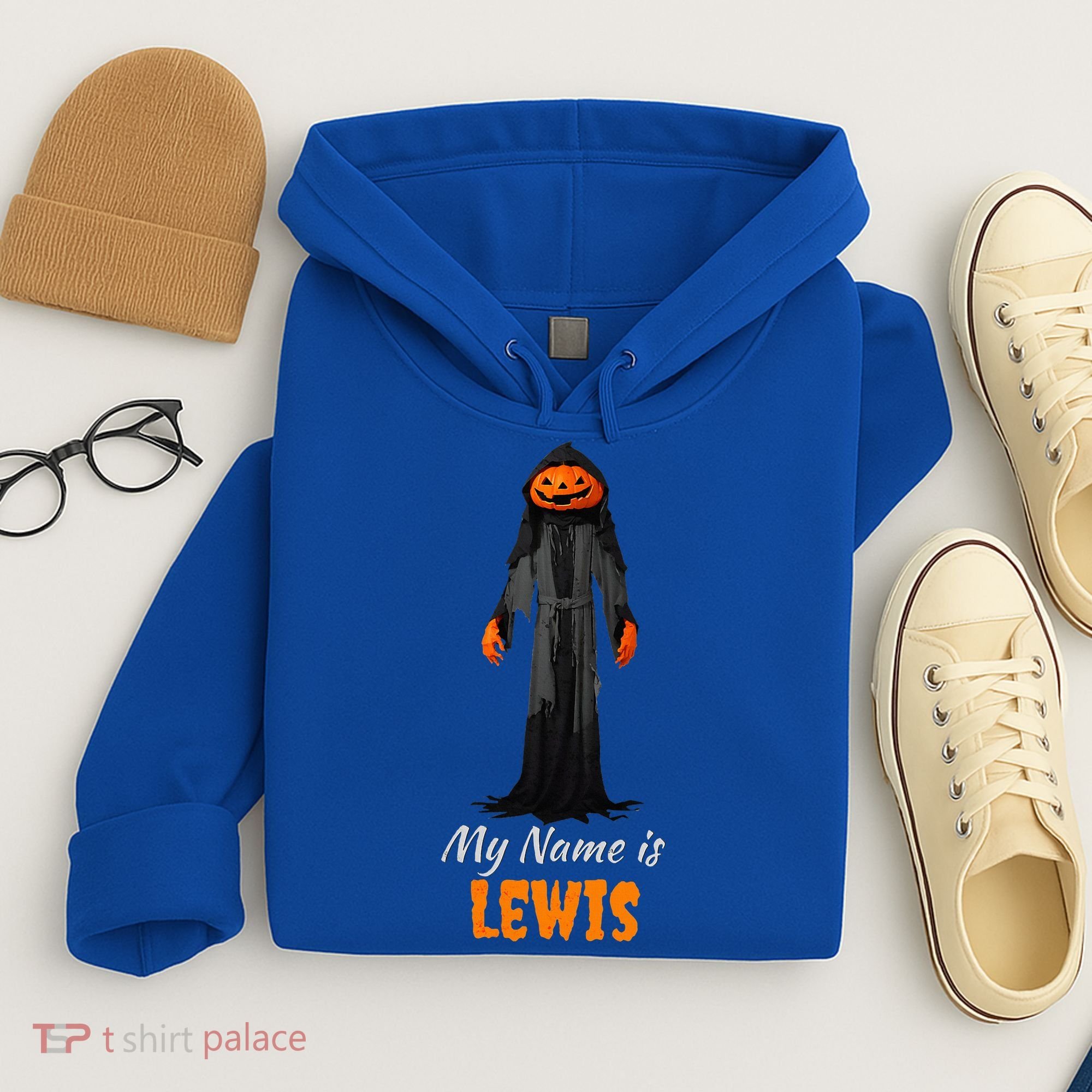 My Name Is Lewis Jack O Lantern Pumpkin Man Hoodie