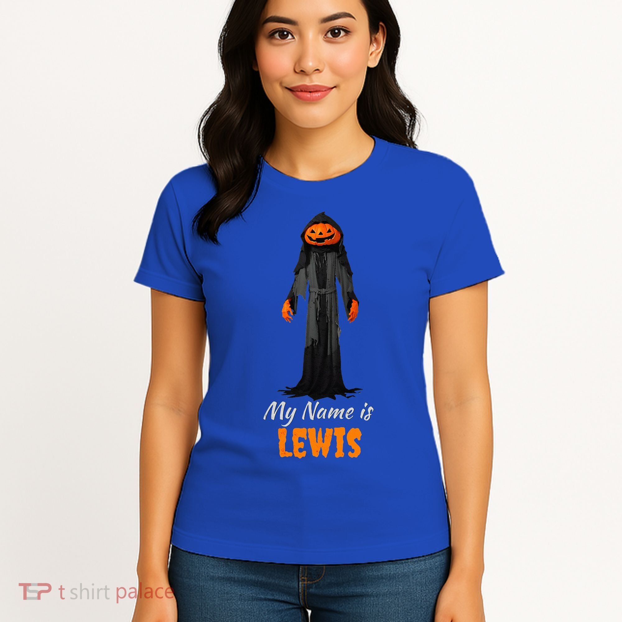 My Name Is Lewis Jack O Lantern Pumpkin Man Women's T-Shirt
