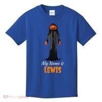 My Name Is Lewis Jack O Lantern Pumpkin Man Kids T-Shirt thumb 0