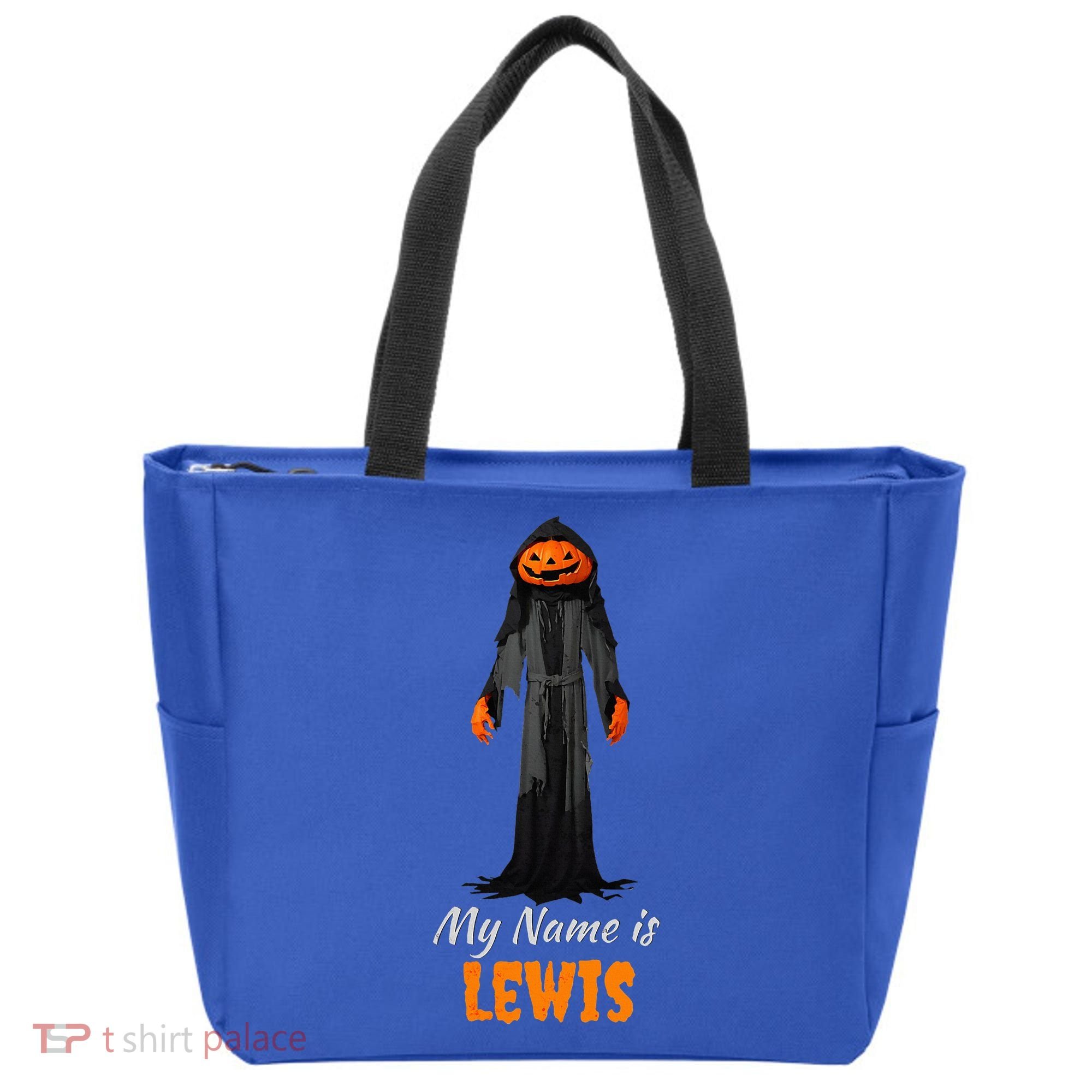 My Name Is Lewis Jack O Lantern Pumpkin Man Tote Bag