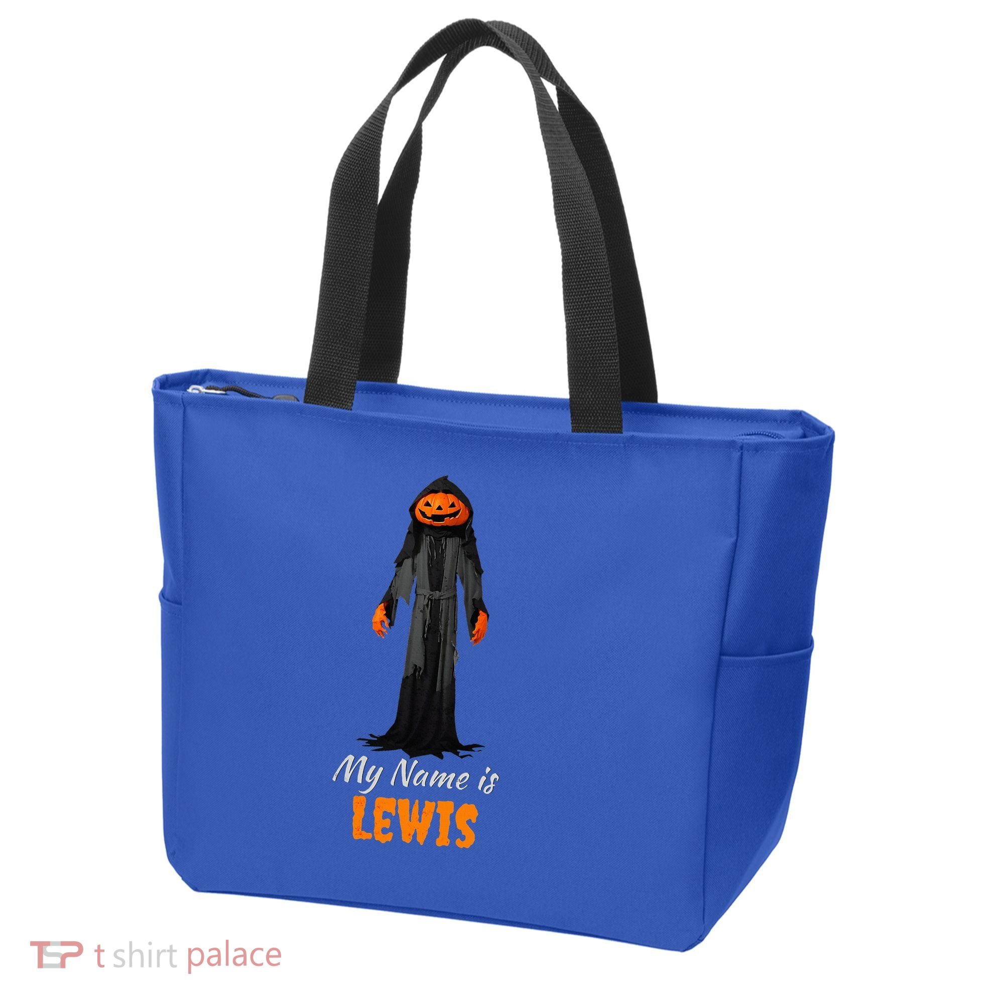 My Name Is Lewis Jack O Lantern Pumpkin Man Tote Bag