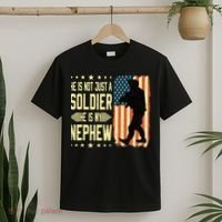 My Nephew Is A Soldier Hero Proud Army Aunt Uncle Military T-Shirt thumb 2