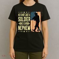 My Nephew Is A Soldier Hero Proud Army Aunt Uncle Military T-Shirt thumb 4