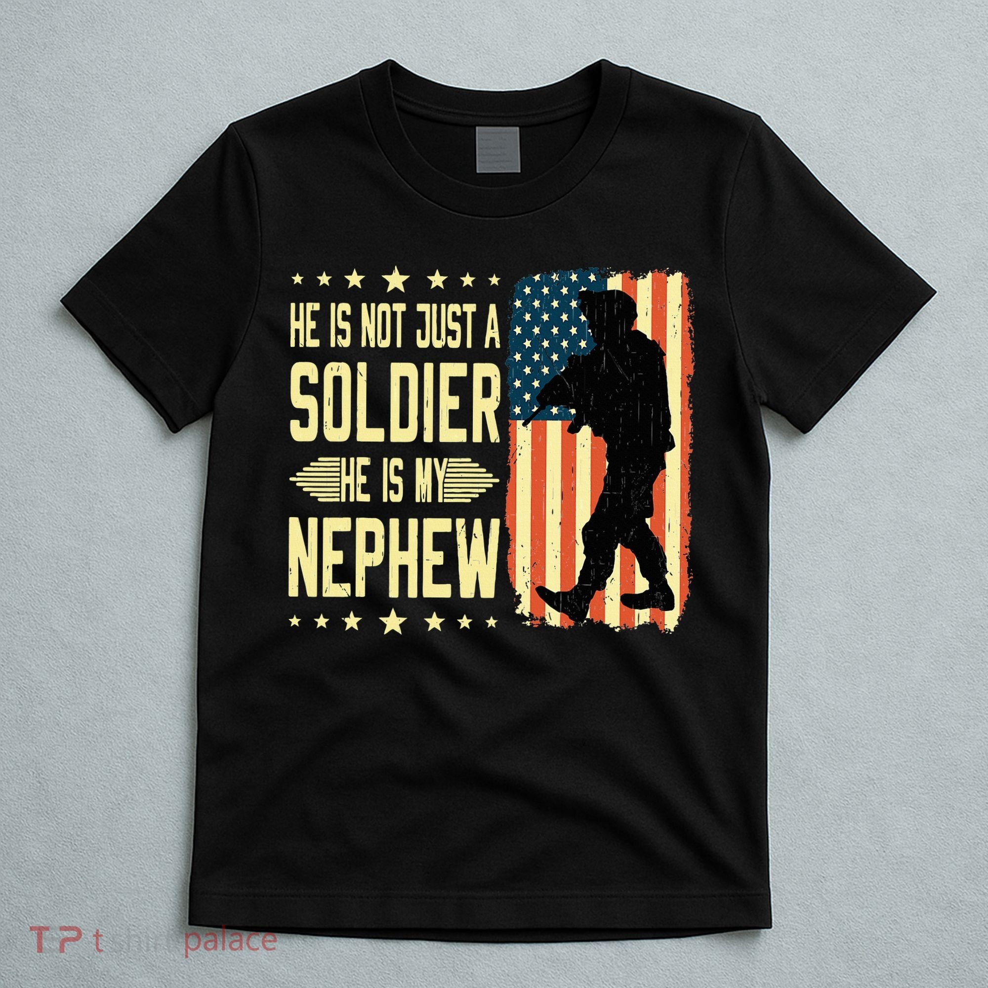 My Nephew Is A Soldier Hero Proud Army Aunt Uncle Military T-Shirt