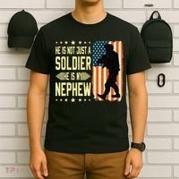 My Nephew Is A Soldier Hero Proud Army Aunt Uncle Military T-Shirt thumb 6