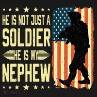 My Nephew Is A Soldier Hero Proud Army Aunt Uncle Military T-Shirt thumb 7