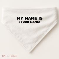 My Name Is Funny Custom USA-Made Doggie Bandana thumb 0