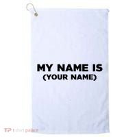 My Name Is Funny Custom Golf Towel thumb 0