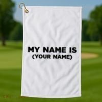 My Name Is Funny Custom Golf Towel thumb 1