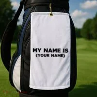 My Name Is Funny Custom Golf Towel thumb 2