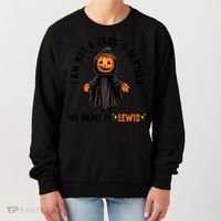 My Name Is Lewis Jack O Lantern Pumpkin Man Funny Lewis Women's Sweatshirt thumb 0