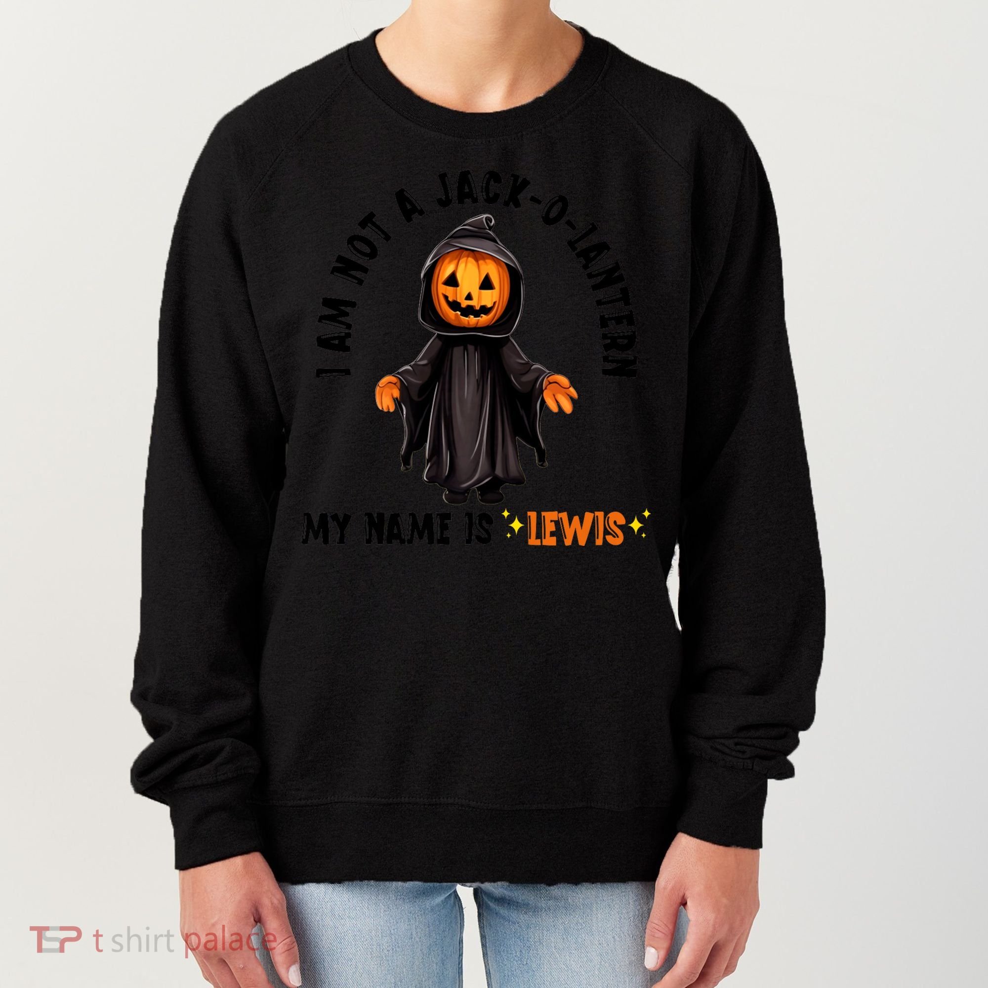 My Name Is Lewis Jack O Lantern Pumpkin Man Funny Lewis Women's Sweatshirt